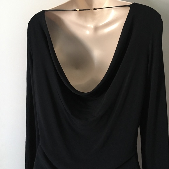 Vintage TOM FORD Era GUCCI Black Jersey Cowl Drape Back Top 44 - Picture 4 of 8